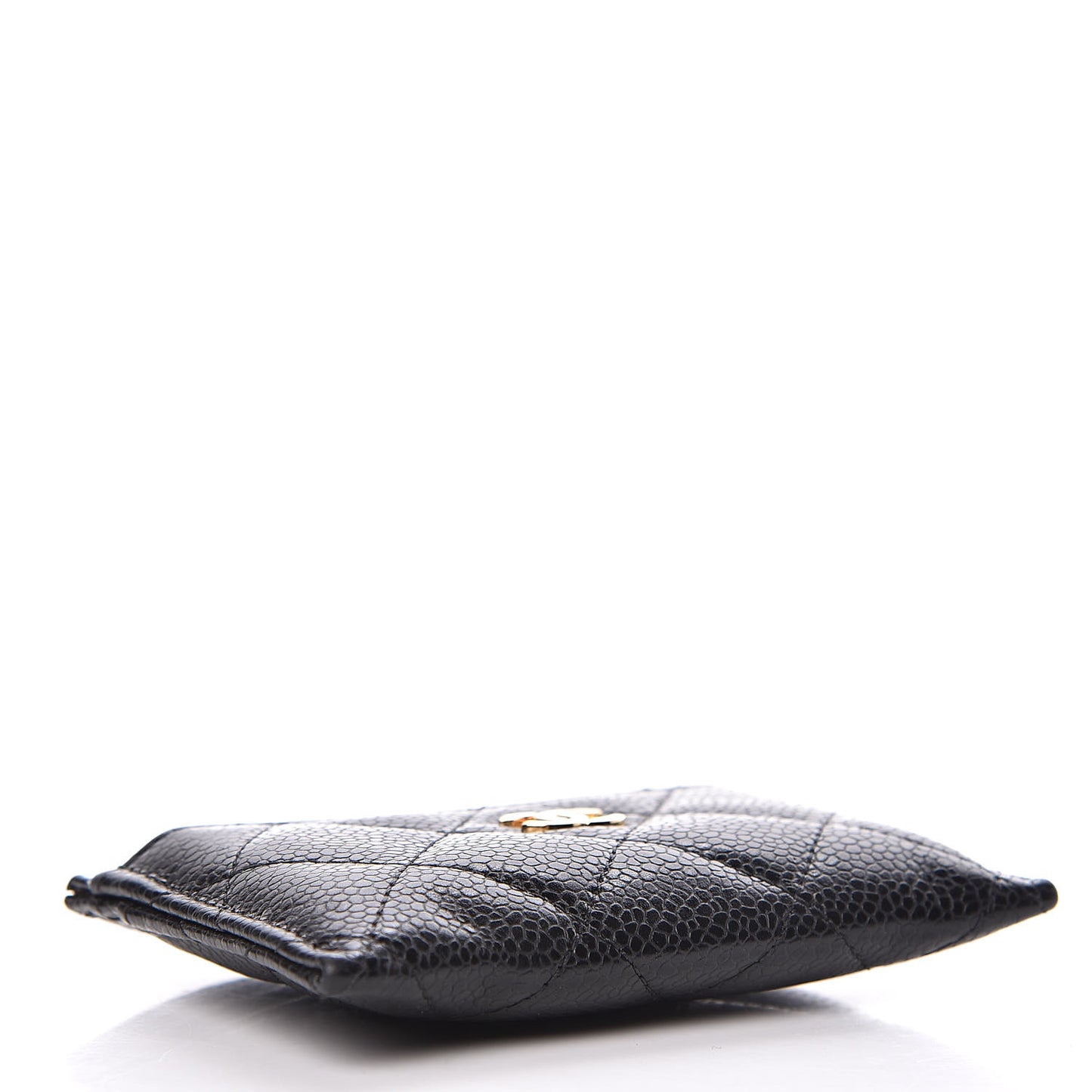 Caviar Quilted Card Holder Black