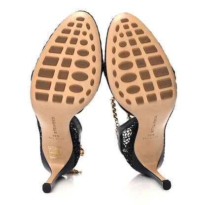 Bottega Veneta Mesh Nappa Chunky Chain Sandals 39.5 Black 5 of 7