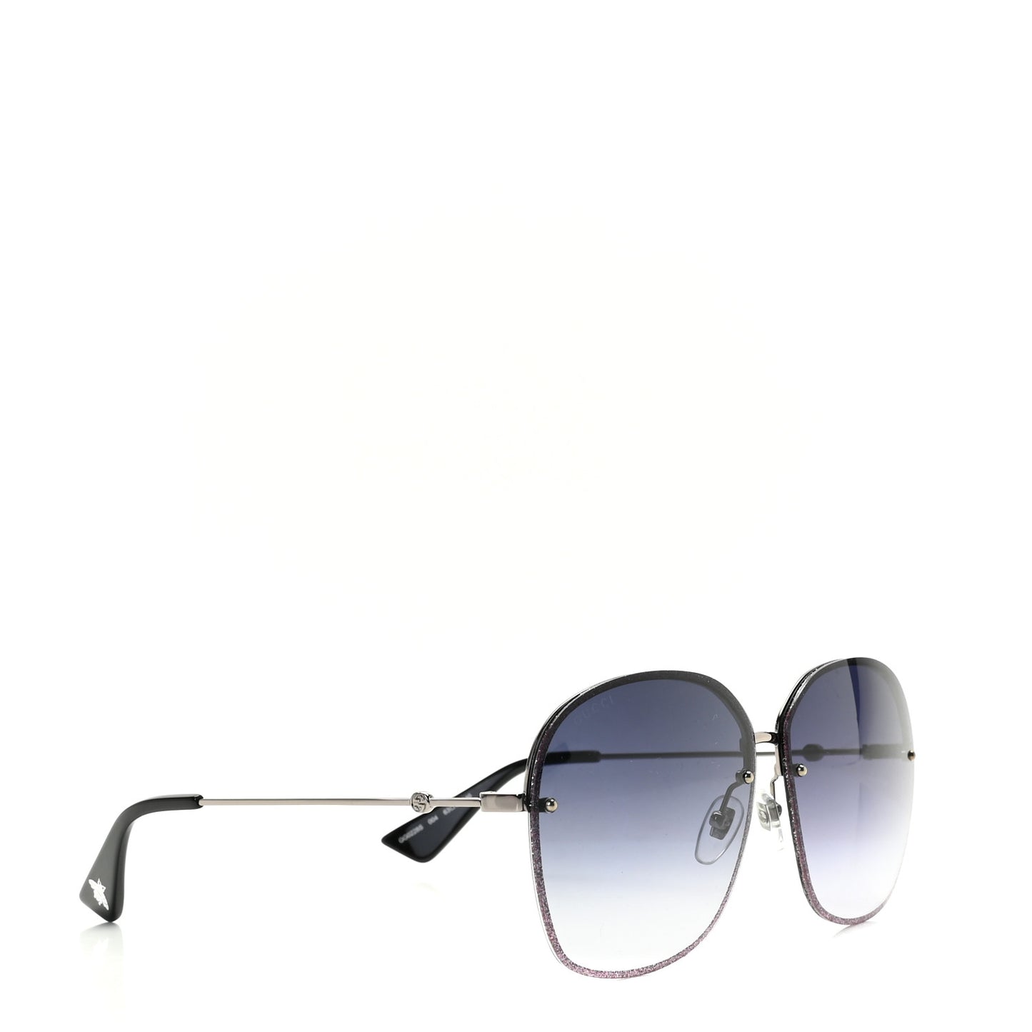Metal Square Frame Sunglasses GG0228S Grey