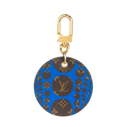 Louis Vuitton Monogram Kusama Pumpkin Dots Key Ring Blue 1 of 5