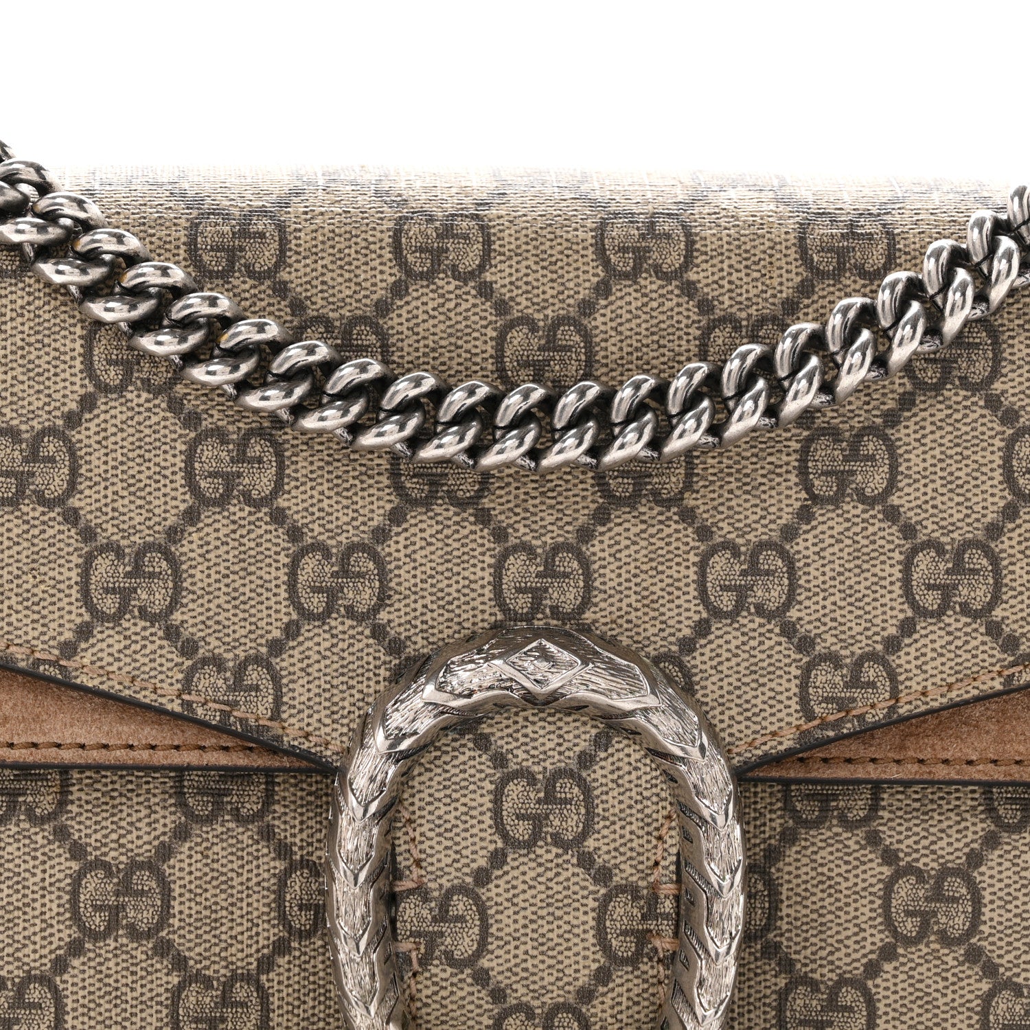 Gucci GG Supreme Monogram Small Dionysus Shoulder Bag Taupe 8 of 10