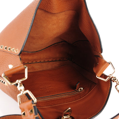 Valentino Garavani Pebbled Calfskin Large Rockstud Flip-Lock Messenger Bag Light Cuir 5 of 10