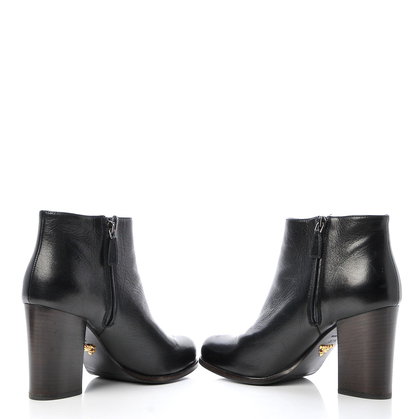 Calfskin Ankle Boots 37.5 Black