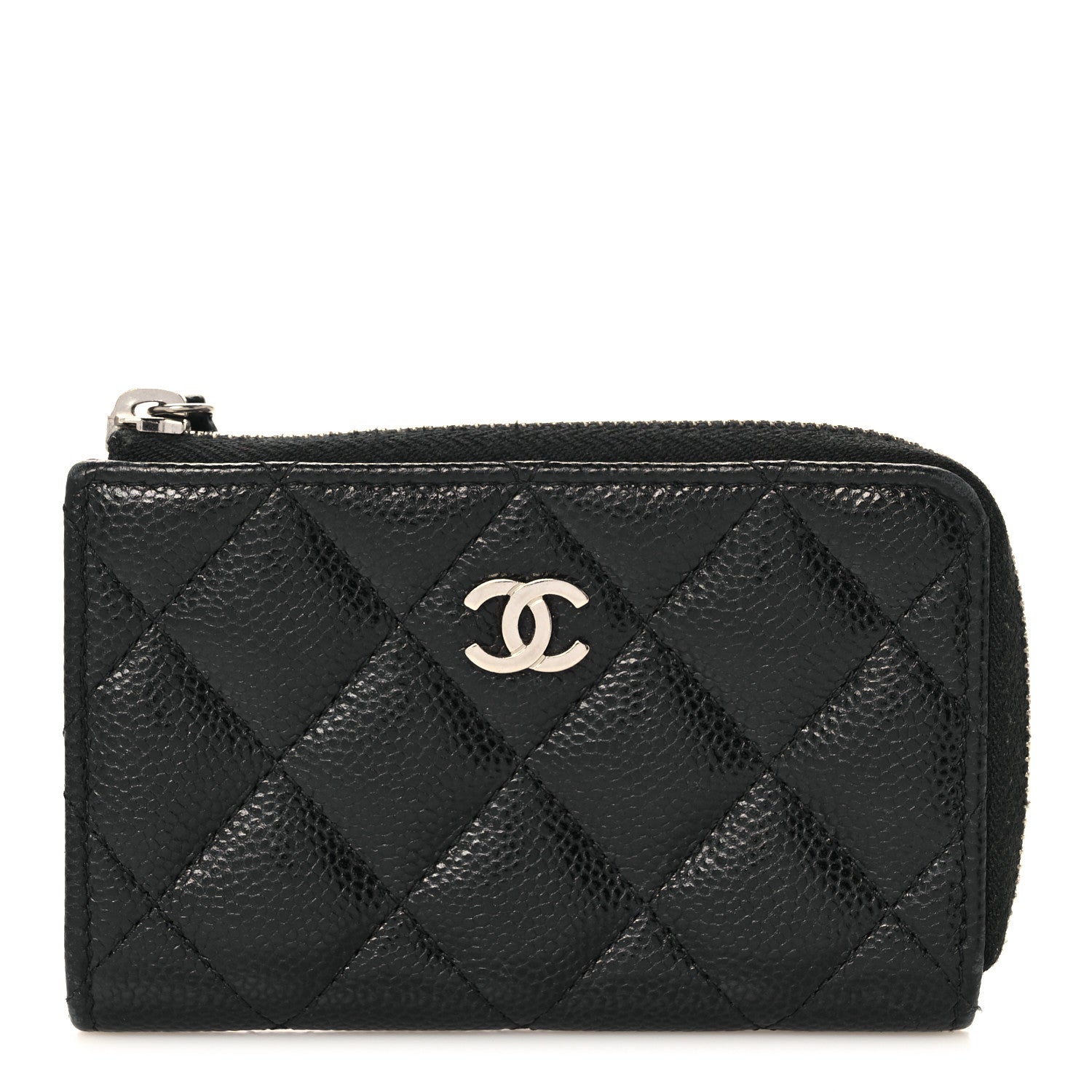 Chanel Caviar Quilted Zipped Key Holder Case Black 1 of 12