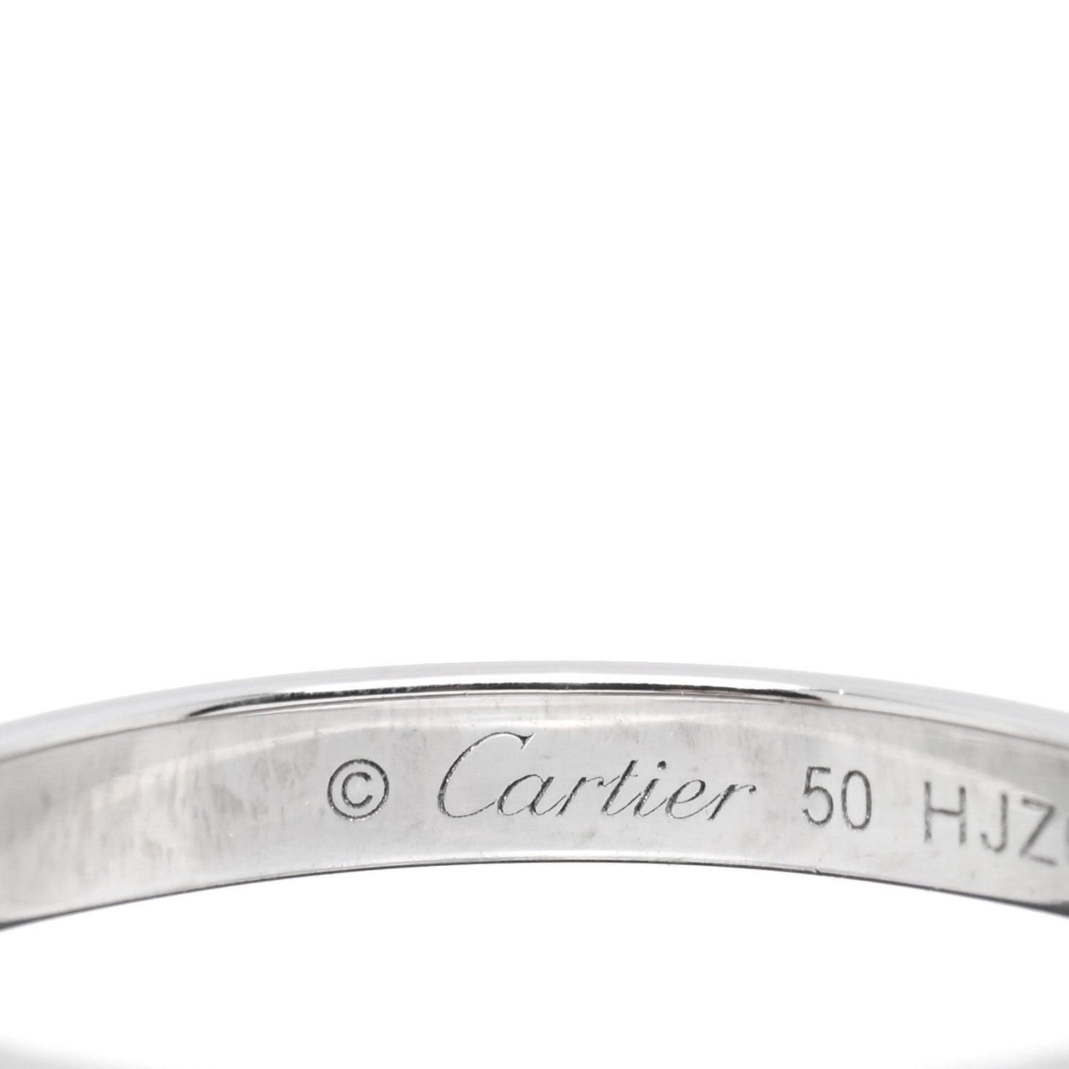 Cartier Platinum Diamond 2.3mm D'Amour Wedding Band Ring 50 5.25 4 of 4