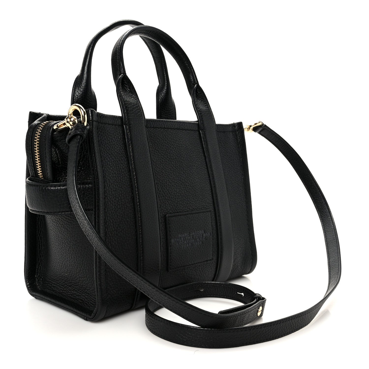 Marc Jacobs Grained Calfskin Small The Tote Bag Black 1820338
