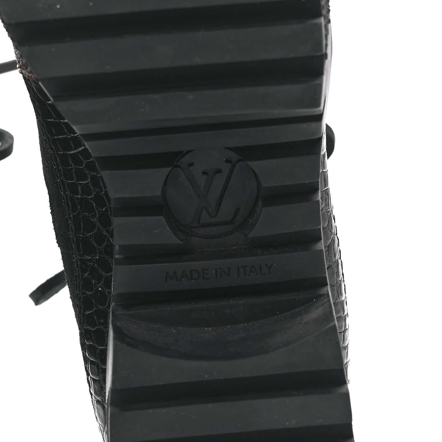 Louis Vuitton Suede Calfskin Monogram Laureate Platform Desert Boots 37 Black 6 of 8