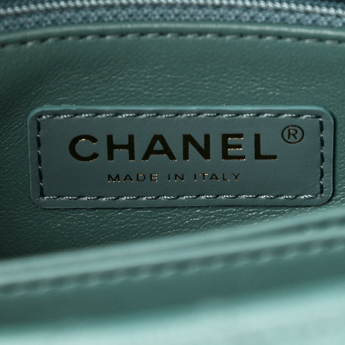 Caviar Quilted Lizard Embossed Mini Coco Handle Flap Green