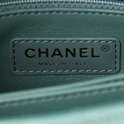 Chanel Caviar Quilted Lizard Embossed Mini Coco Handle Flap Green 7 of 11
