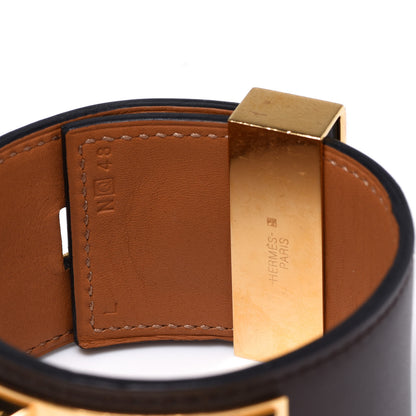 Hermes Box Collier De Chien CDC Bracelet L Chocolate 5 of 6