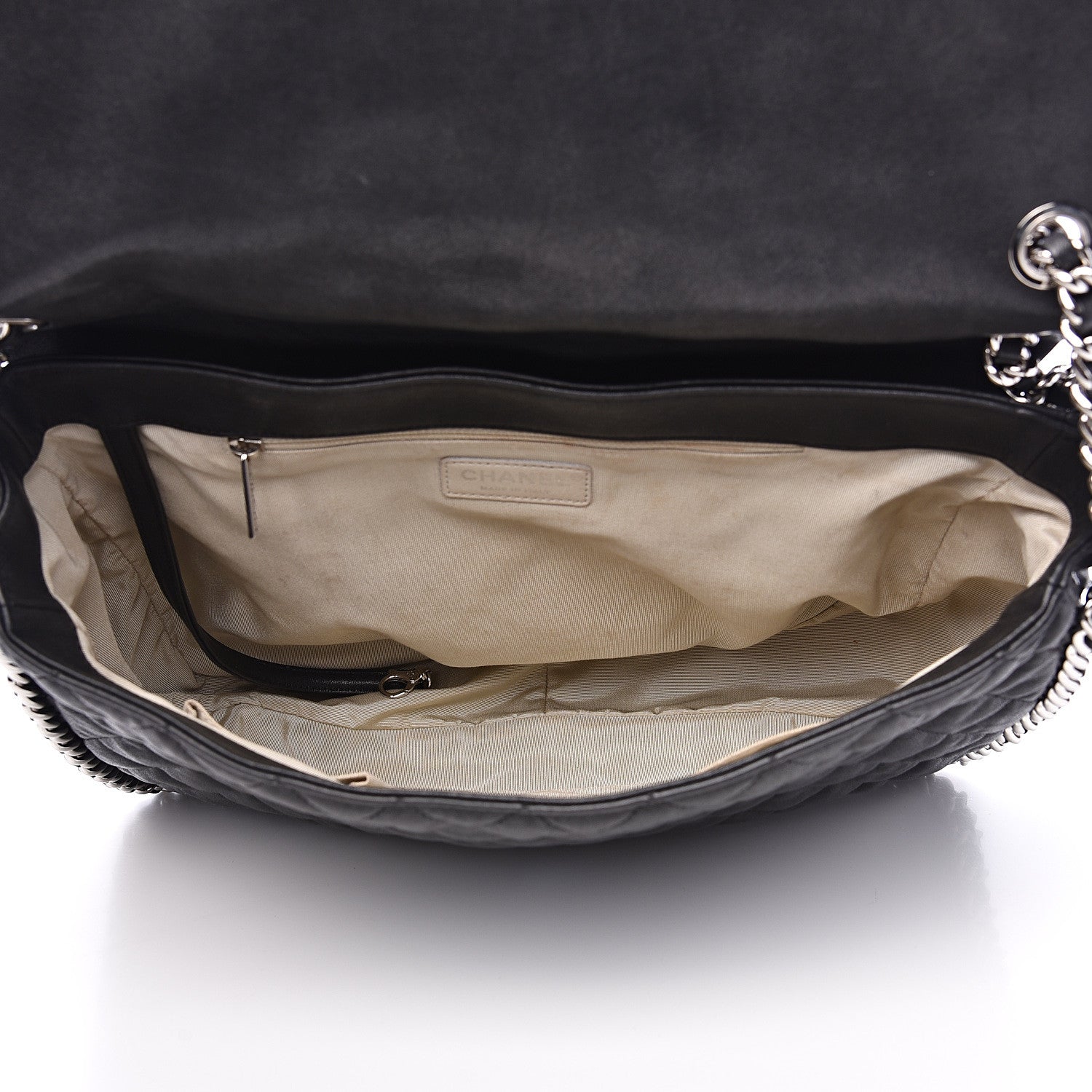 Chanel Washed Lambskin Quilted Maxi Chain Around Flap Black 6 of 14