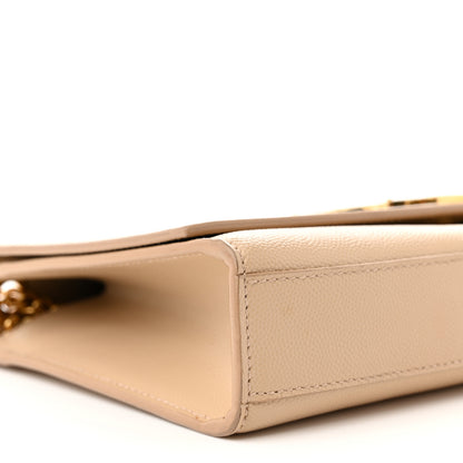 Saint Laurent Grain De Poudre Medium Monogram Kate Satchel Dark Beige 9 of 13