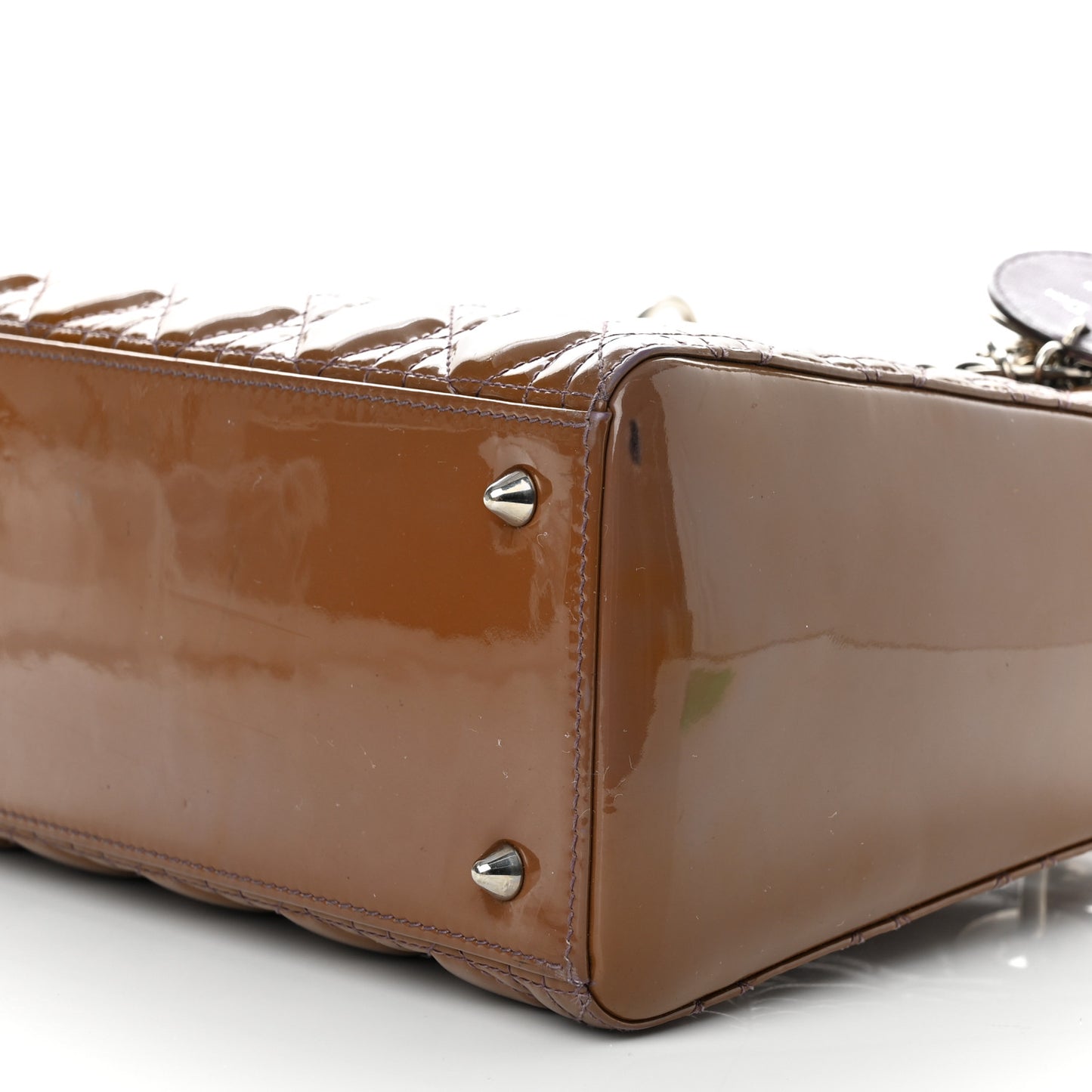 Patent Cannage Medium Lady Dior Brown
