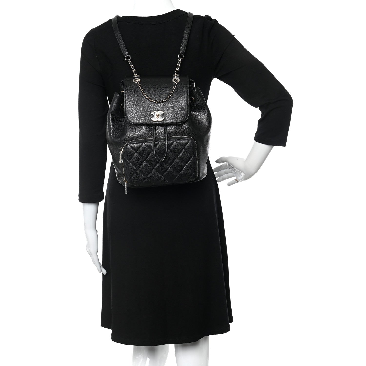Chanel Caviar Quilted Business Affinity Backpack Black 2 of 10