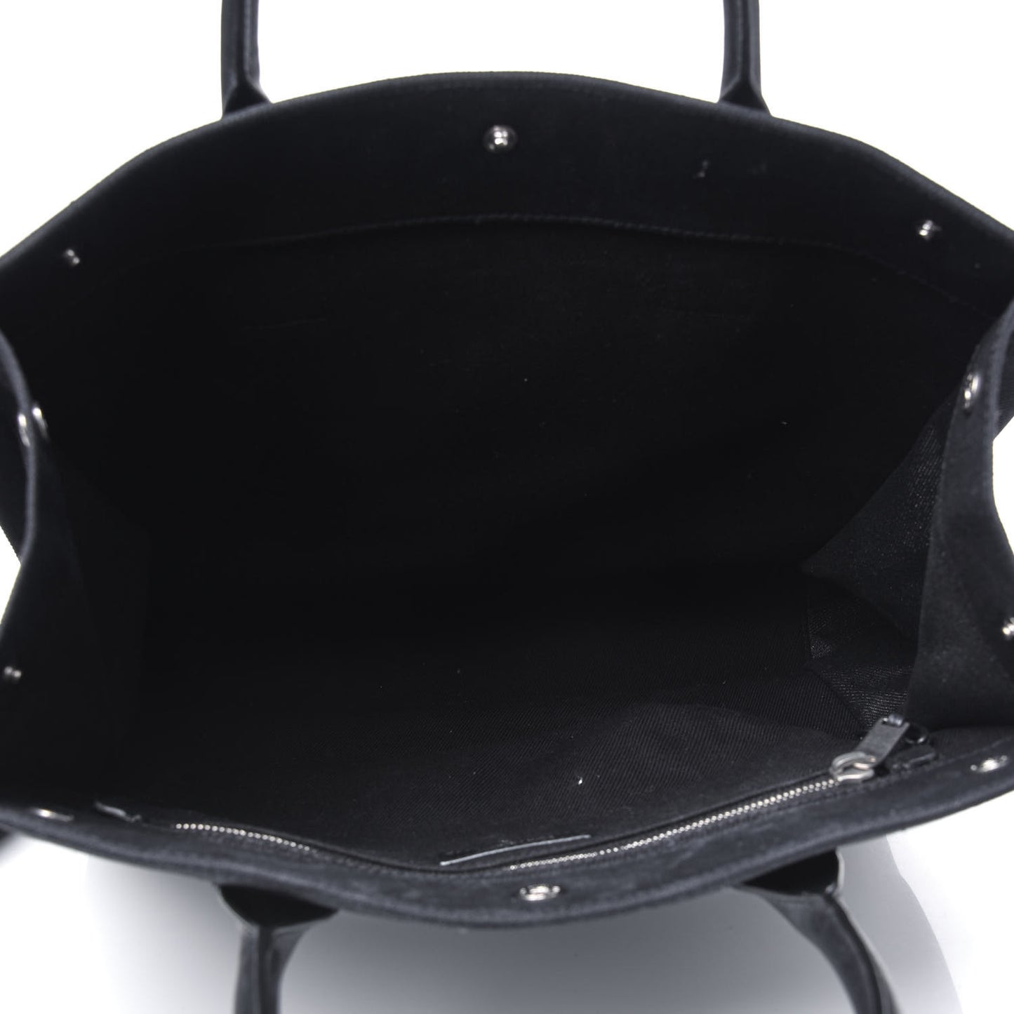 Linen Calfskin Rive Gauche North South Tote Black