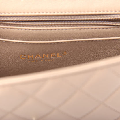 Chanel Lambskin Quilted Mini Rectangular Flap Dark Beige 6 of 10