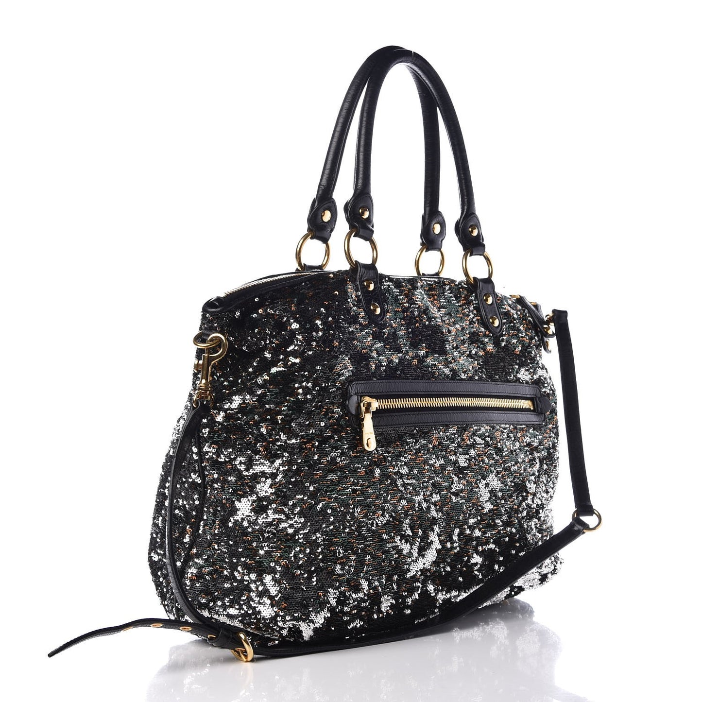Paillettes Sequin Shopping Tote Argento