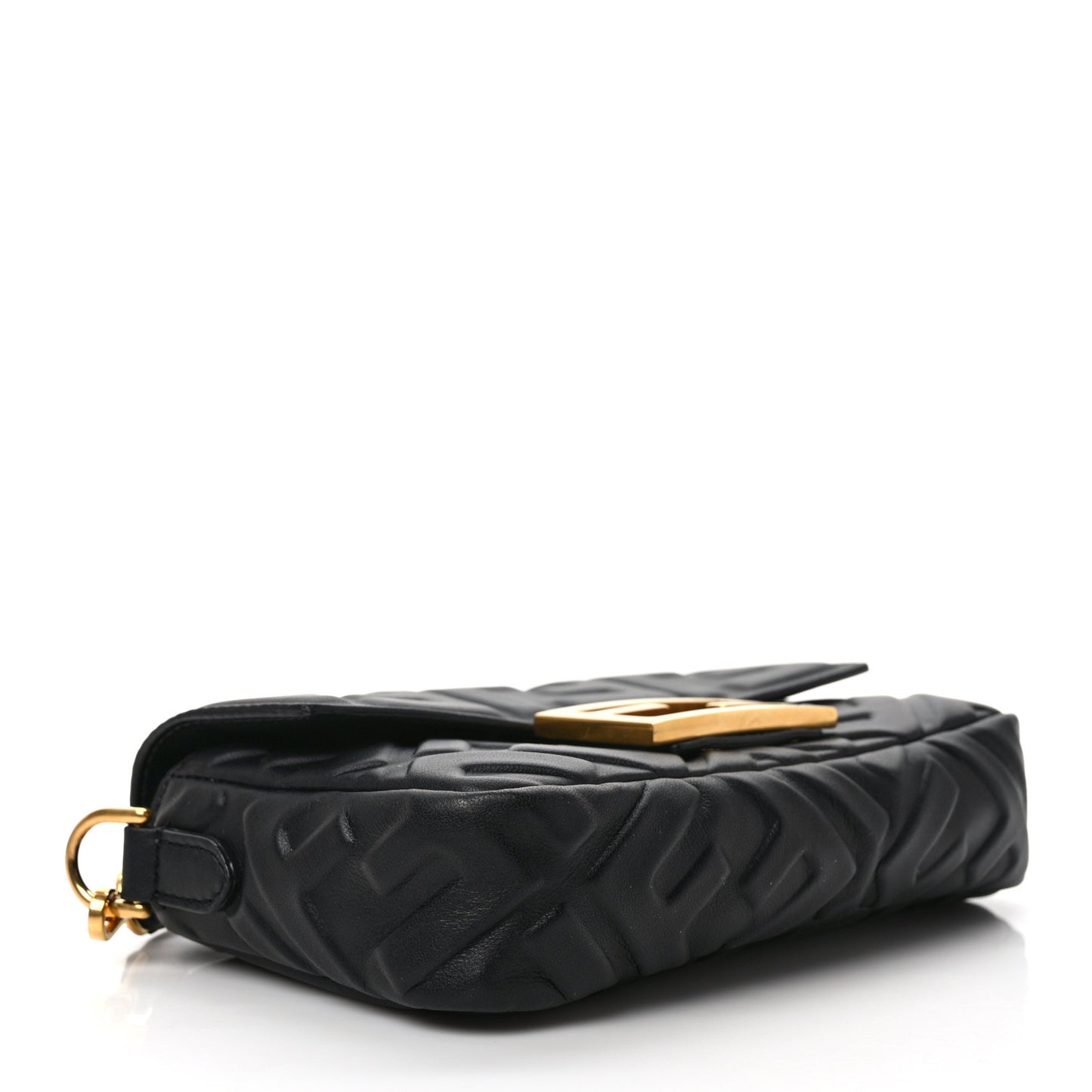 Nappa FF 1974 Embossed Mini Baguette Black