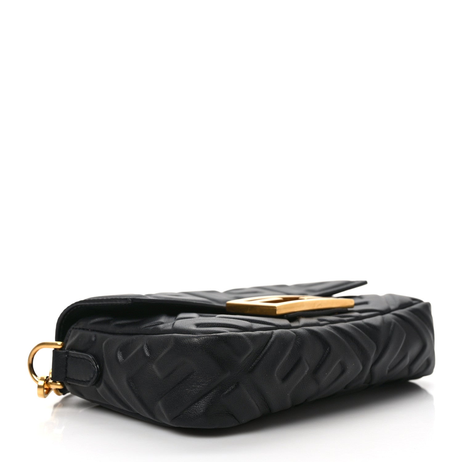 Fendi Nappa FF 1974 Embossed Mini Baguette Black 4 of 10