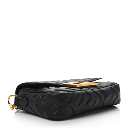 Fendi Nappa FF 1974 Embossed Mini Baguette Black 4 of 10