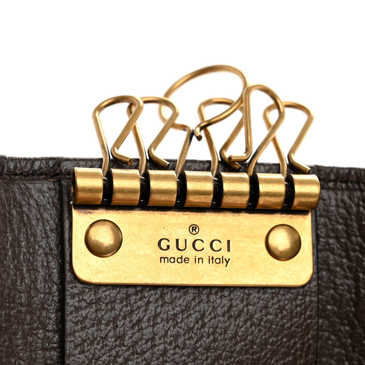 Gucci GG Supreme Monogram Web Ophidia 6 Key Holder Case Beige New Acero 8 of 10