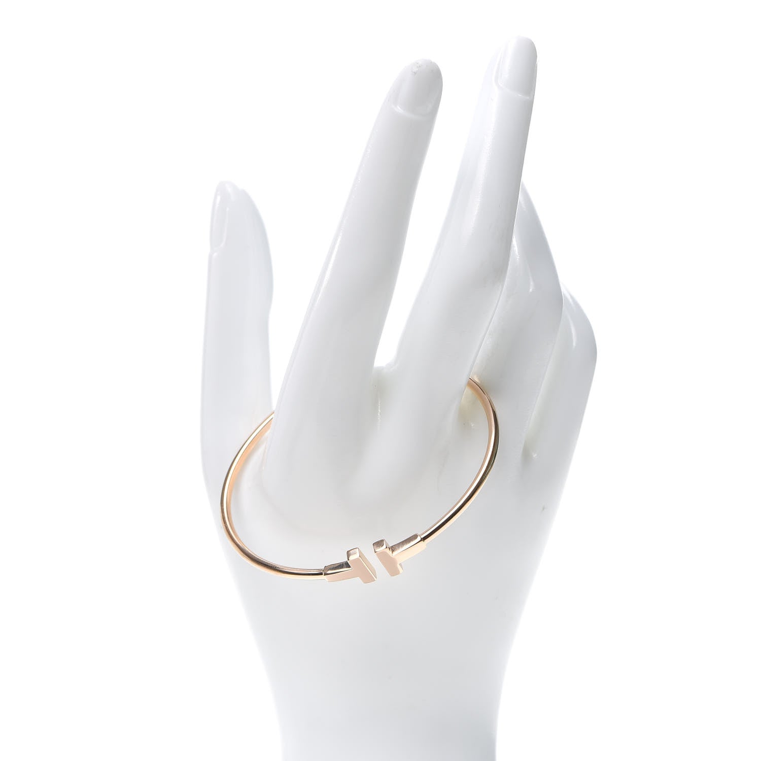 Tiffany 18K Yellow Gold T Wire Bracelet 2 of 5