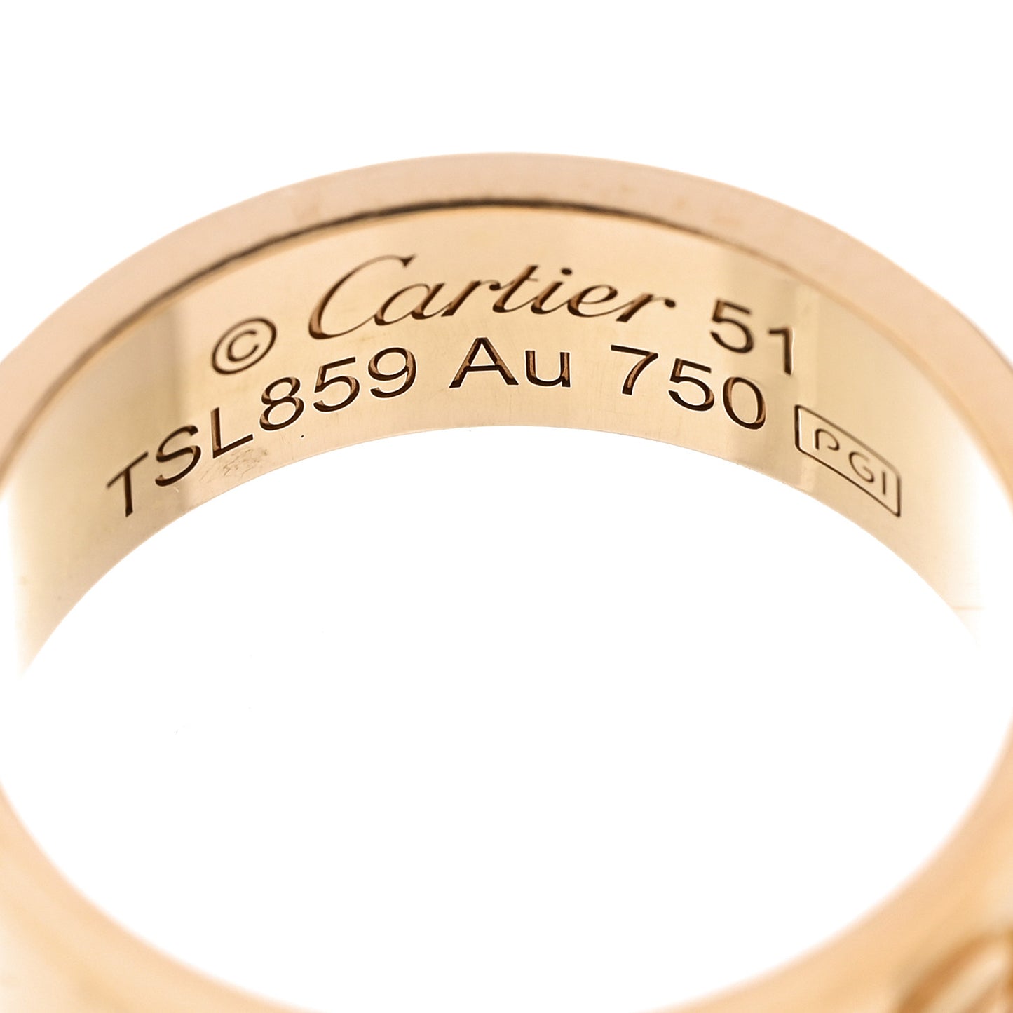 18K Yellow Gold 5.5mm LOVE Ring 51 5.75