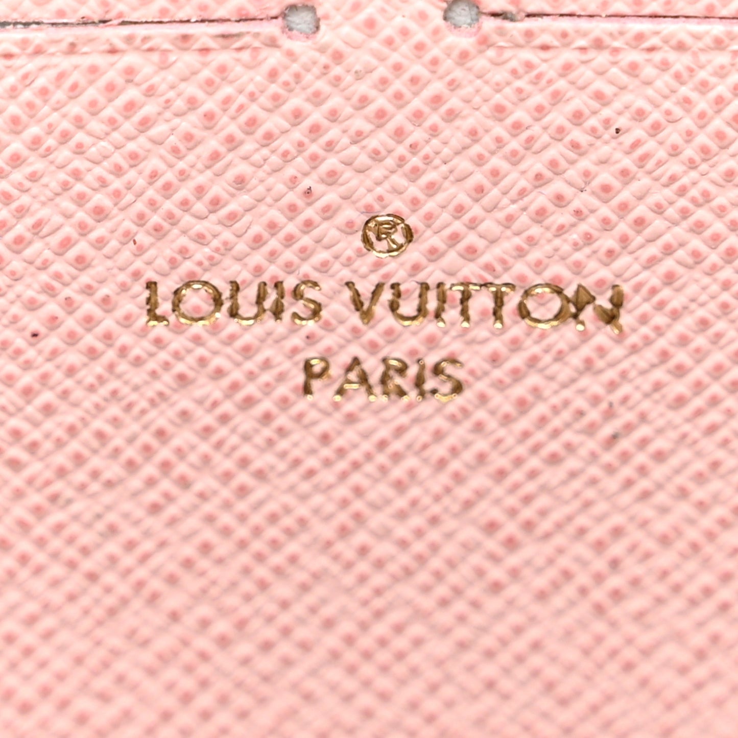 Damier Ebene Clemence Wallet Rose Ballerine