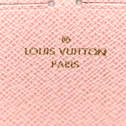 Louis Vuitton Damier Ebene Clemence Wallet Rose Ballerine 6 of 24