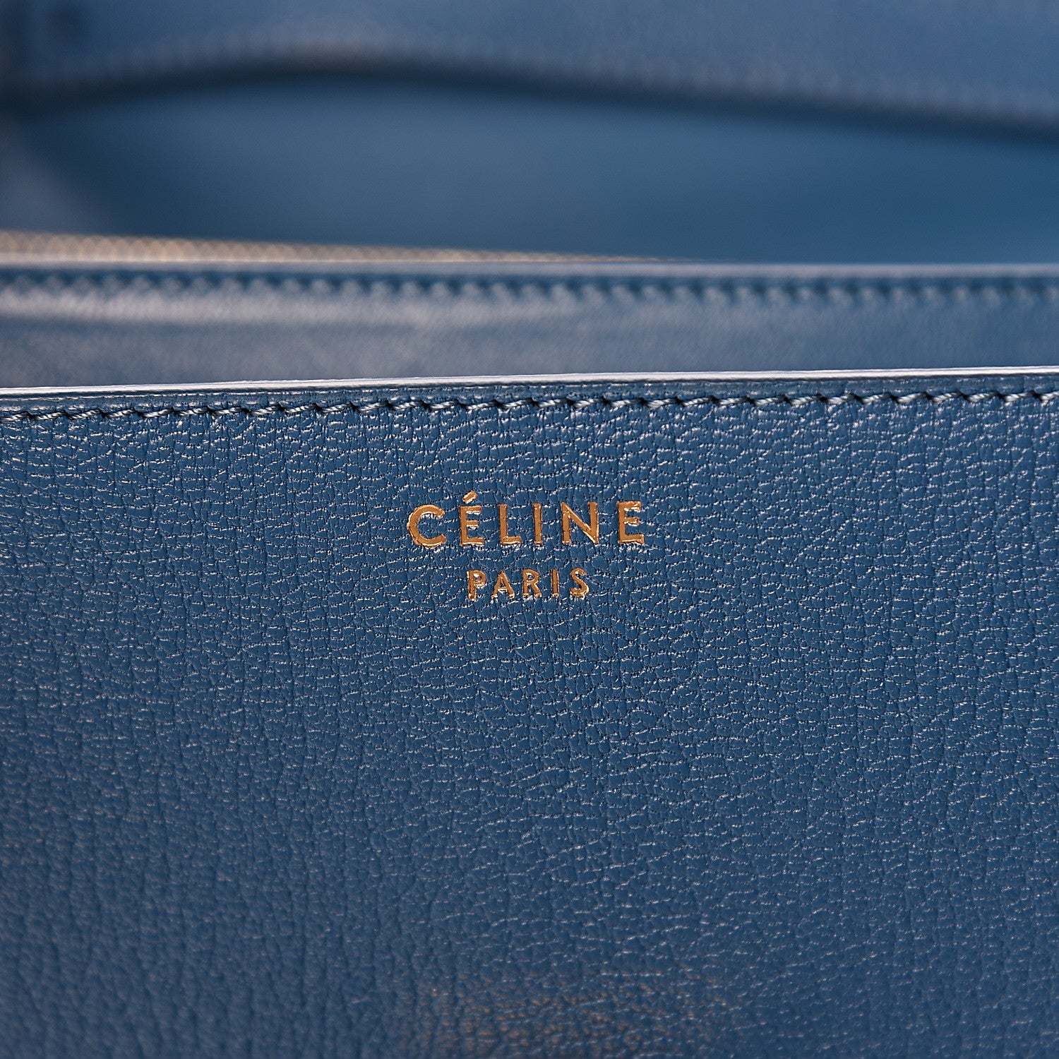 Celine Goatskin Medium Classic Box Flap Bag Deepsea 6 of 10