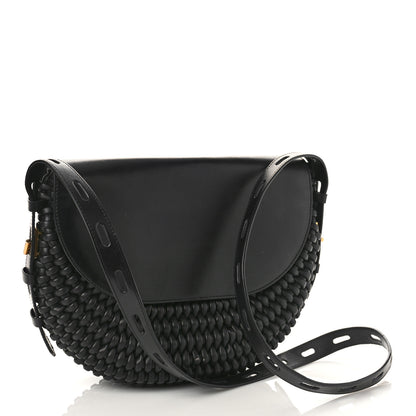 Tom Ford Calfskin Woven T-Twist Crossbody Black 3 of 10