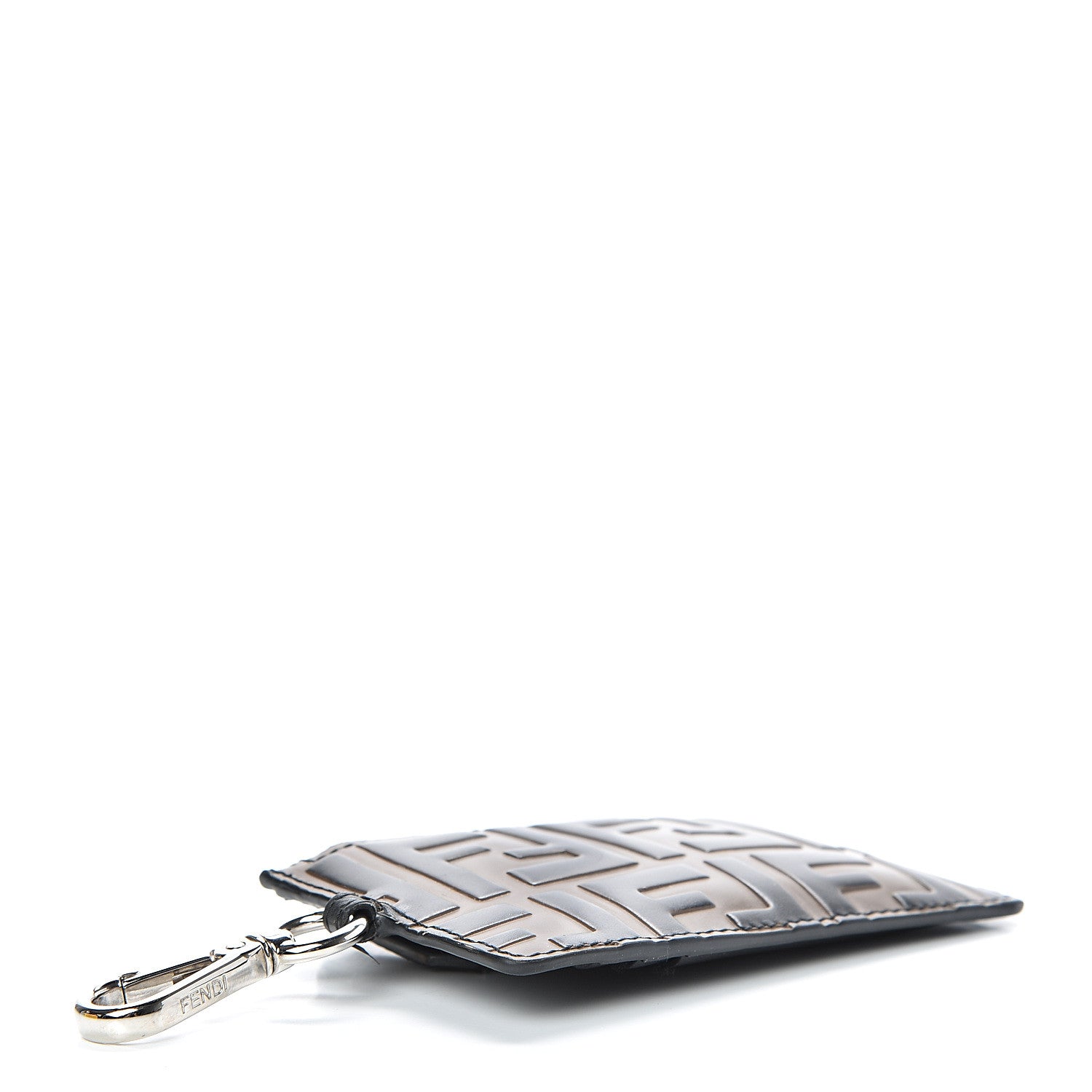 Fendi Vitello Century Bi-Color FF 1974 Embossed Coin Purse Maya Black 3 of 9