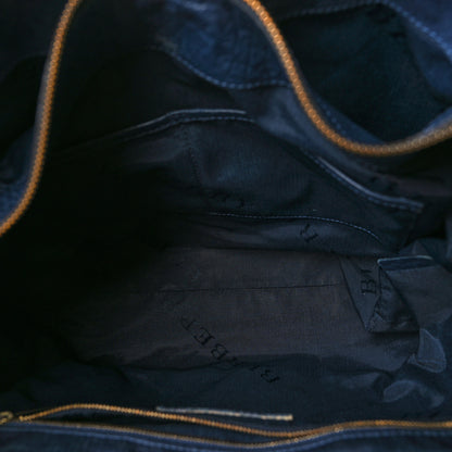 Burberry Heritage Grain Check Embossed Medium Dewsbury Tote Blue Carbon 5 of 10