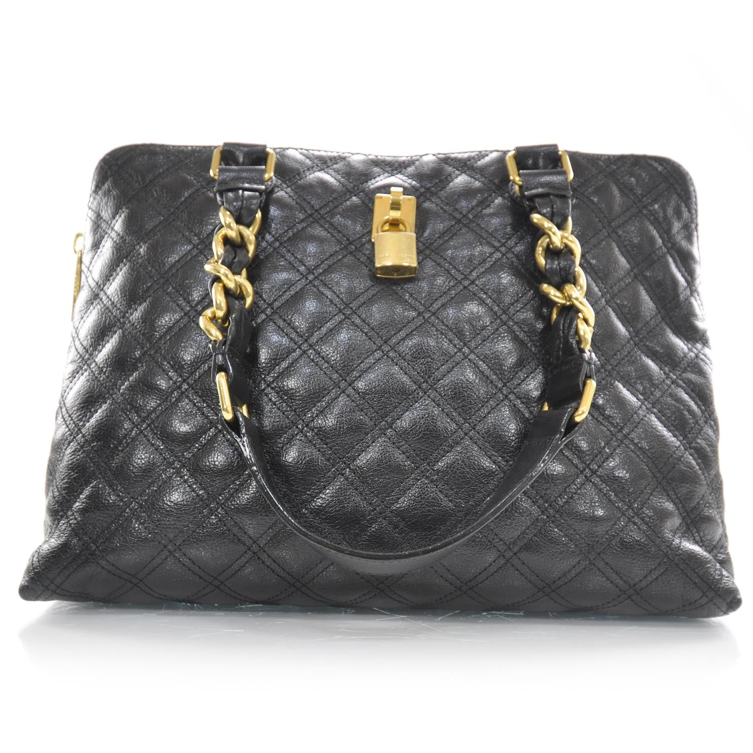 Marc Jacobs Leather Quilted Karlie Satchel Black 1 of 9