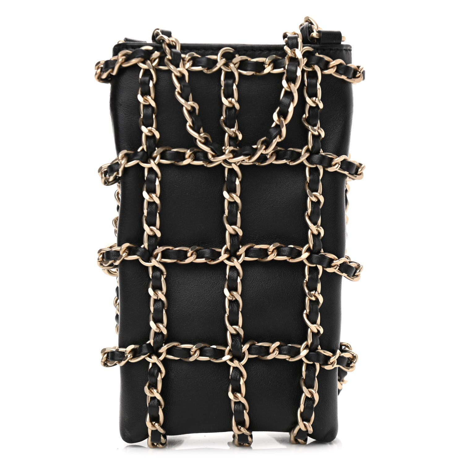 Chanel Lambskin Tech Me Out Clutch With Chain Black 1 of 11