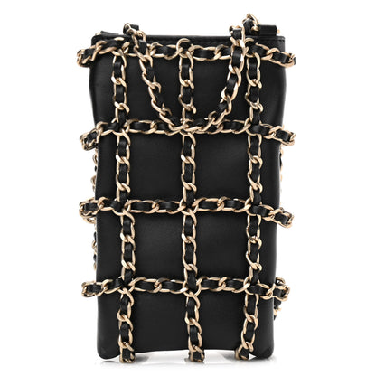Chanel Lambskin Tech Me Out Clutch With Chain Black 1 of 11