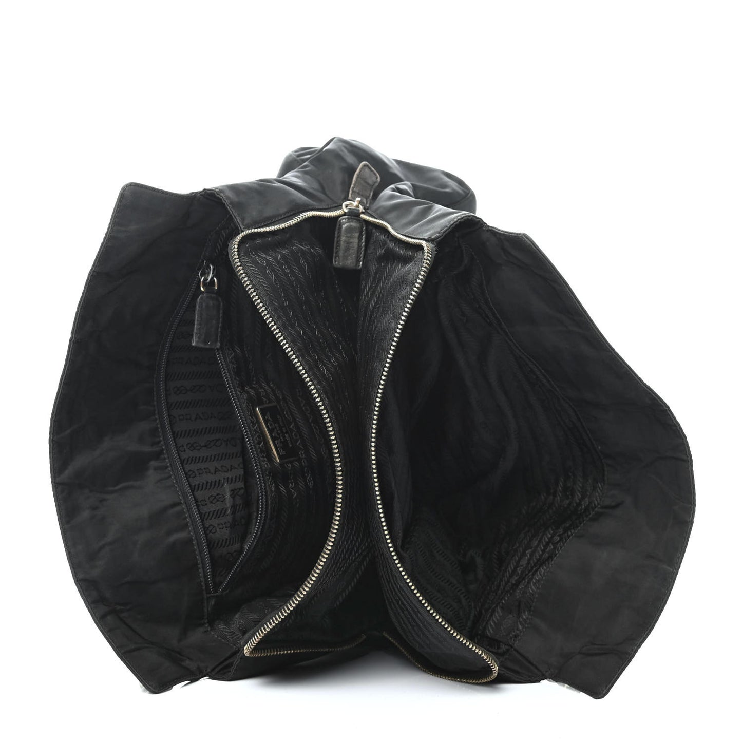 Tessuto Nylon Chain Shoulder Bag Black