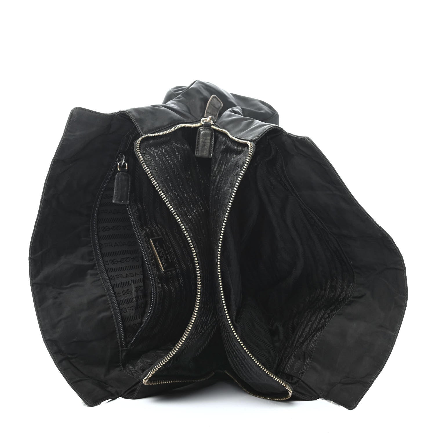 Prada Tessuto Nylon Chain Shoulder Bag Black 4 of 4