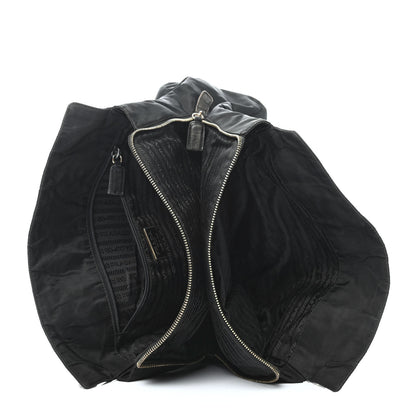 Prada Tessuto Nylon Chain Shoulder Bag Black 4 of 4