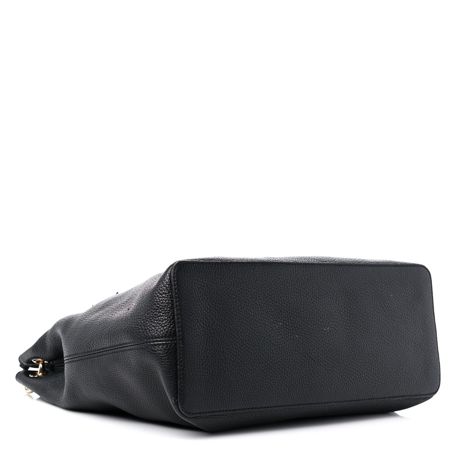 Pebbled Calfskin Large Soho Hobo Black