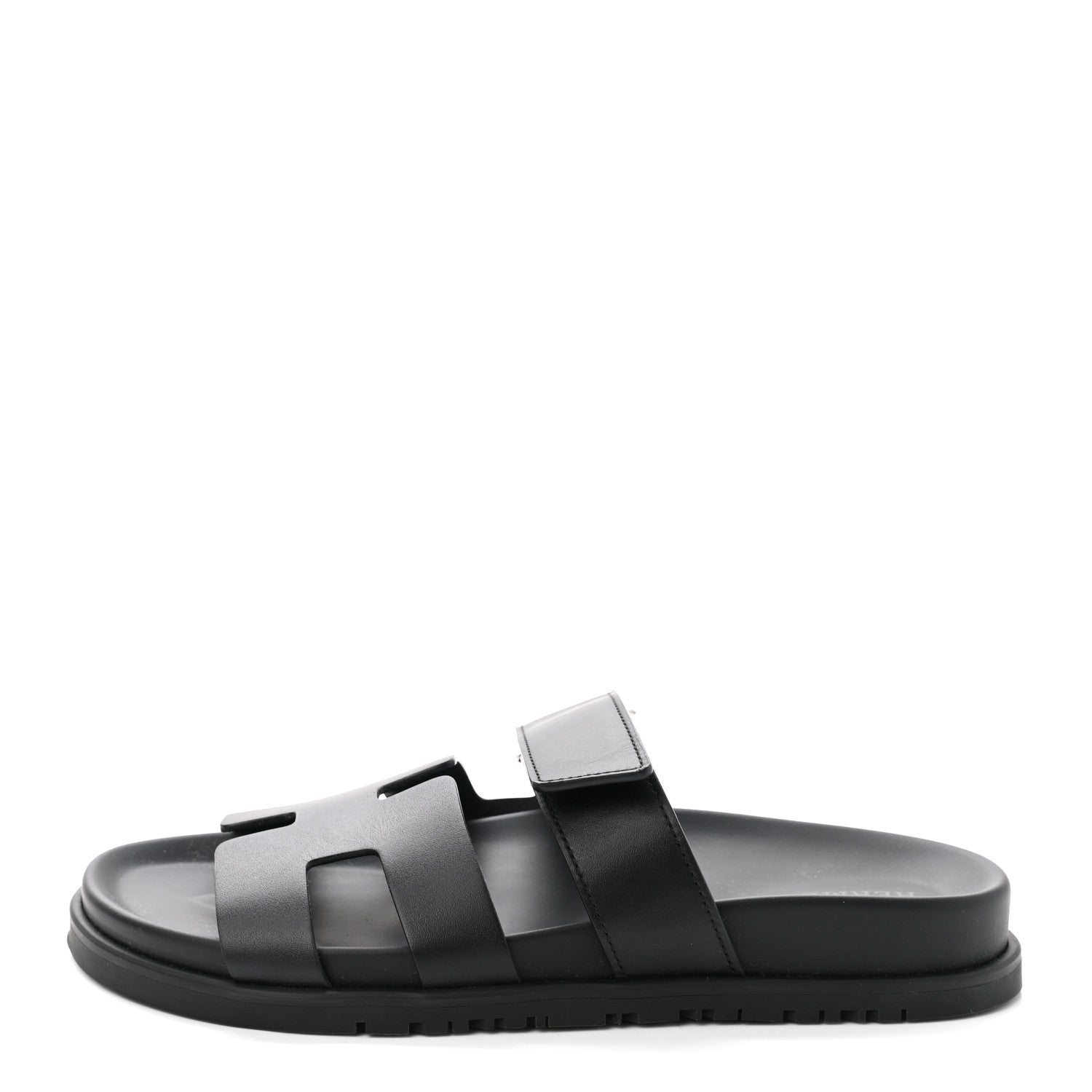 Hermes Calfskin Womens Chypre Sandals 36 Black 1 of 9