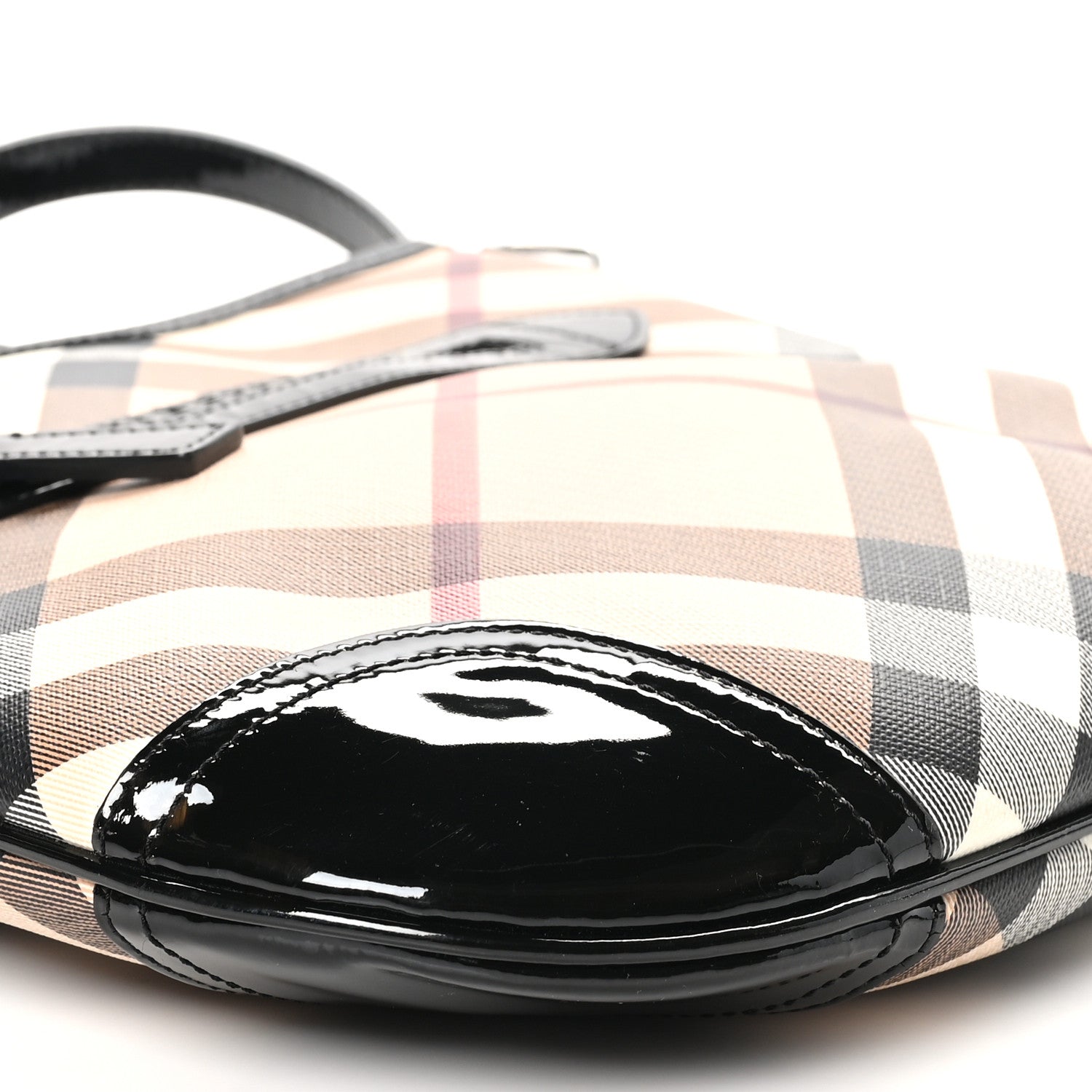 Burberry Patent Nova Check Dryden Crossbody Bag Black 8 of 10