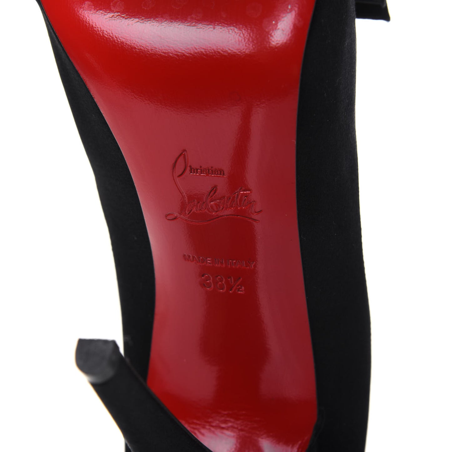 Crepe Satin Madame Butterfly 120 Pumps 38.5 Black