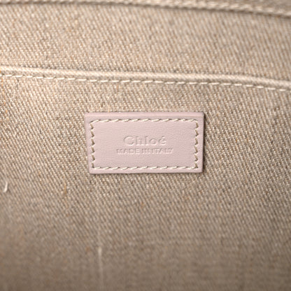 Chloe Cotton Calfskin Medium Woody Ribbon Tote Wild Grey 6 of 10