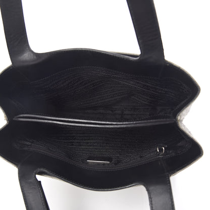 Prada Jacquard Logo Tote Black 5 of 9