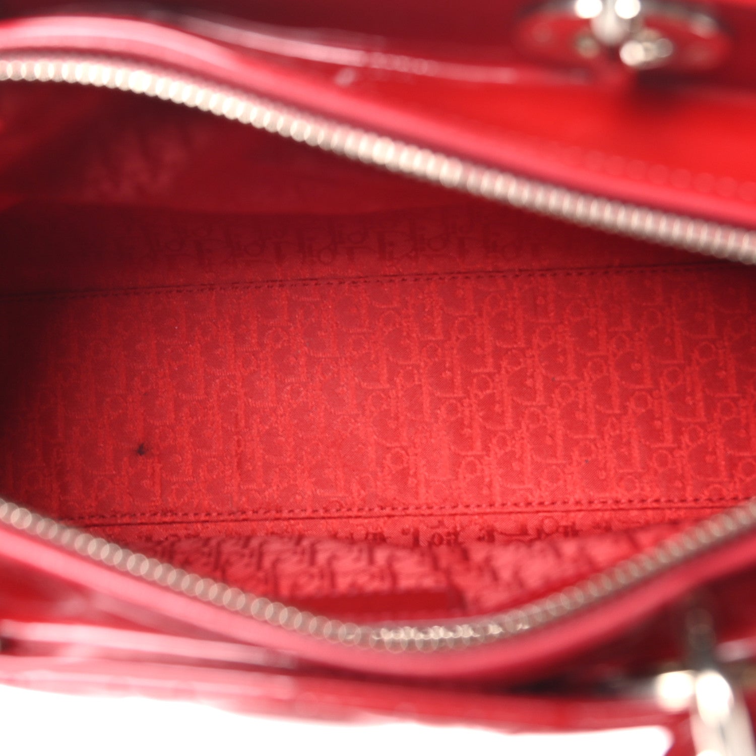 Christian Dior Patent Cannage Large Lady Dior Red 5 of 10
