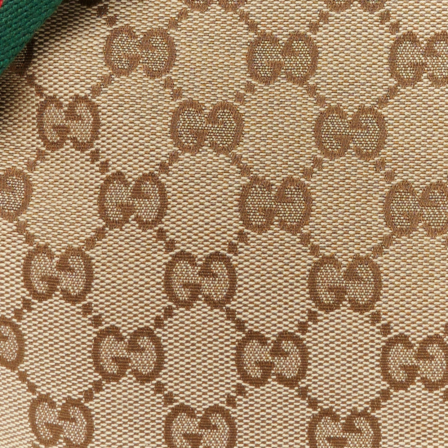 Monogram Web Small Flat Messenger Bag Brown