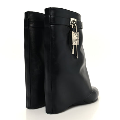 Givenchy Calfskin Shark Lock Ankle Boots 37.5 Black 4 of 11