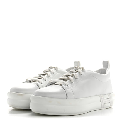 Hermes Calfskin Womens Happy Sneakers 37 White 4 of 12