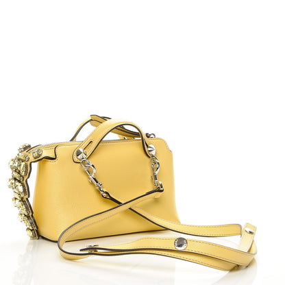 Fendi Vitello Dolce Crystal Croc Tail Mini By The Way Boston Bag Yellow 3 of 7